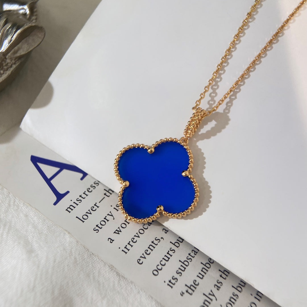 ¡®Veyra Jewelry¡¯CLOVER 25MM NECKLACE TURQUOISE ROSE GOLD