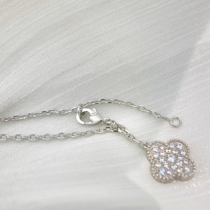 ¡®Veyra Jewelry¡¯CLOVER 5 MOTIFS SILVER DIAMONDS NECKLACE