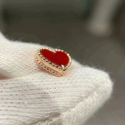 ¡®Veyra Jewelry¡¯HEART CARNELIAN STUD EARRINGS
