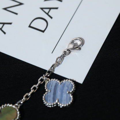 ¡®Veyra Jewelry¡¯CLOVER BRACELET 5 MOTIFS MOP CHALCEDONY SILVER