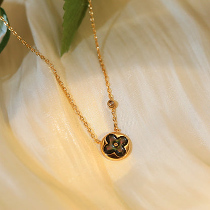 ¡®Veyra Jewelry¡¯SUN PEDANT PINK GOLD 1 DIAMOND NECKLACE