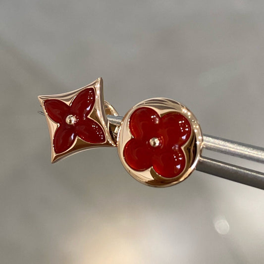 ¡®Veyra Jewelry¡¯STAR AND SUN PINK GOLD CARNELIAN STUD EARRINGS