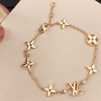 ¡®Veyra Jewelry¡¯STAR AND SUN 7 MOTIFS GOLD BRACELET