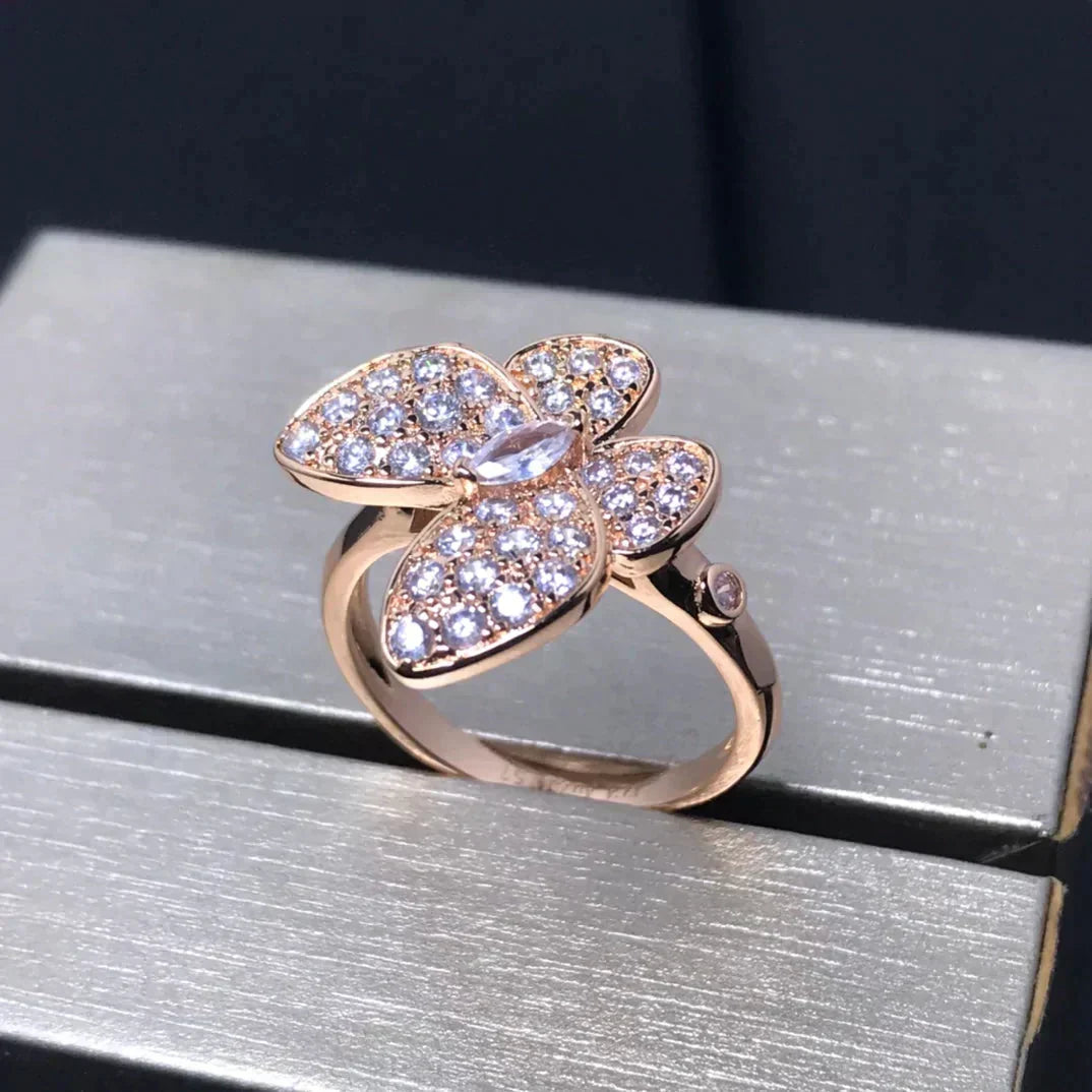 ¡®Veyra Jewelry¡¯BUTTERFLY PINK GOLD DIAMOND RING