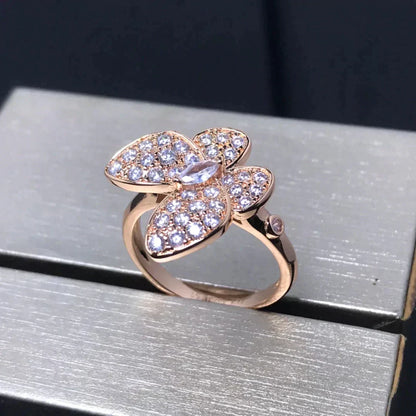¡®Veyra Jewelry¡¯BUTTERFLY PINK GOLD DIAMOND RING