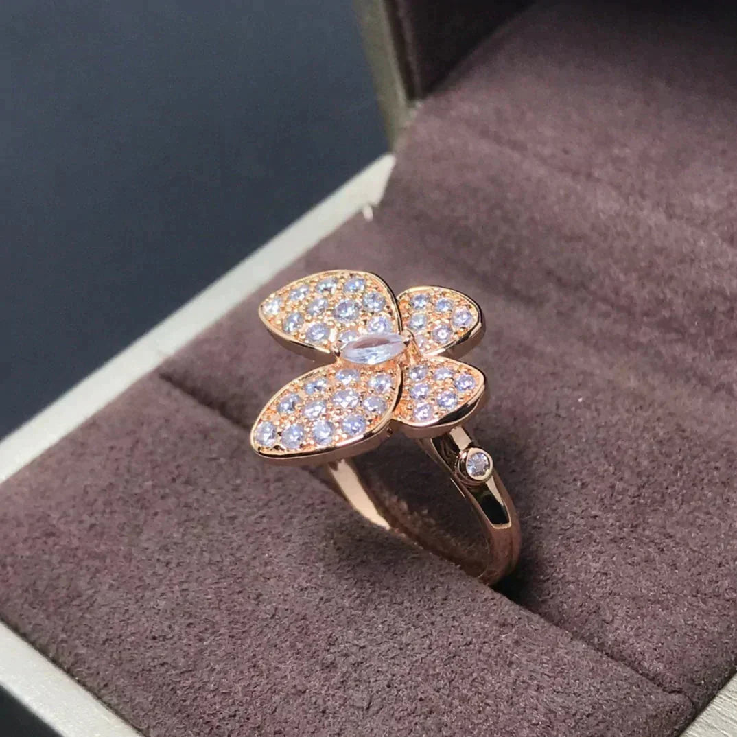¡®Veyra Jewelry¡¯BUTTERFLY PINK GOLD DIAMOND RING