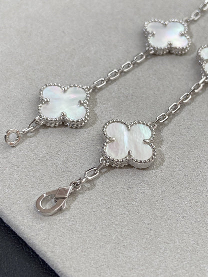 [Veyra Jewelry]New CLOVER WHITE PEARL MOP 5 MOTIF BRACELET COLLECTION
