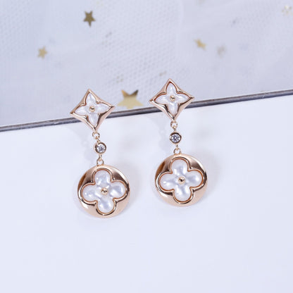 ¡®Veyra Jewelry¡¯STAR AND SUN PINK GOLD MOP DROP EARRINGS