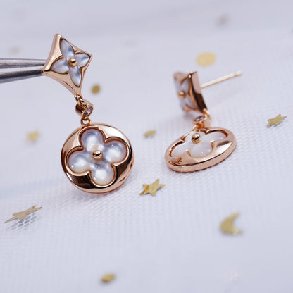 ¡®Veyra Jewelry¡¯STAR AND SUN PINK GOLD MOP DROP EARRINGS