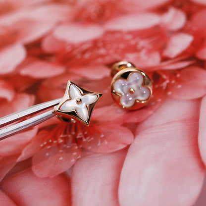 ¡®Veyra Jewelry¡¯STAR AND SUN PINK GOLD MOP STUD EARRINGS