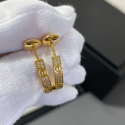 ¡®Veyra Jewelry¡¯LOVE DIAMOND GOLD HOOP EARRINGS