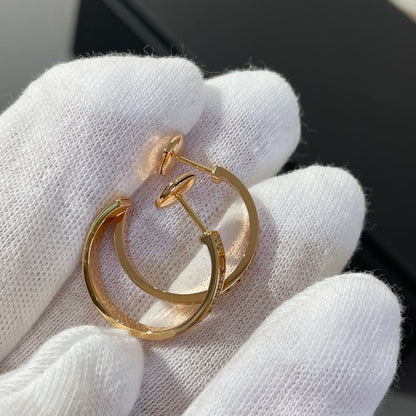 ¡®Veyra Jewelry¡¯LOVE DIAMOND PINK GOLD HOOP EARRINGS