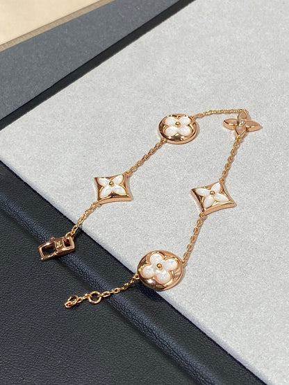 ¡®Veyra Jewelry¡¯STAR AND SUN 5 MOTIF MOP PINK GOLD BRACELET