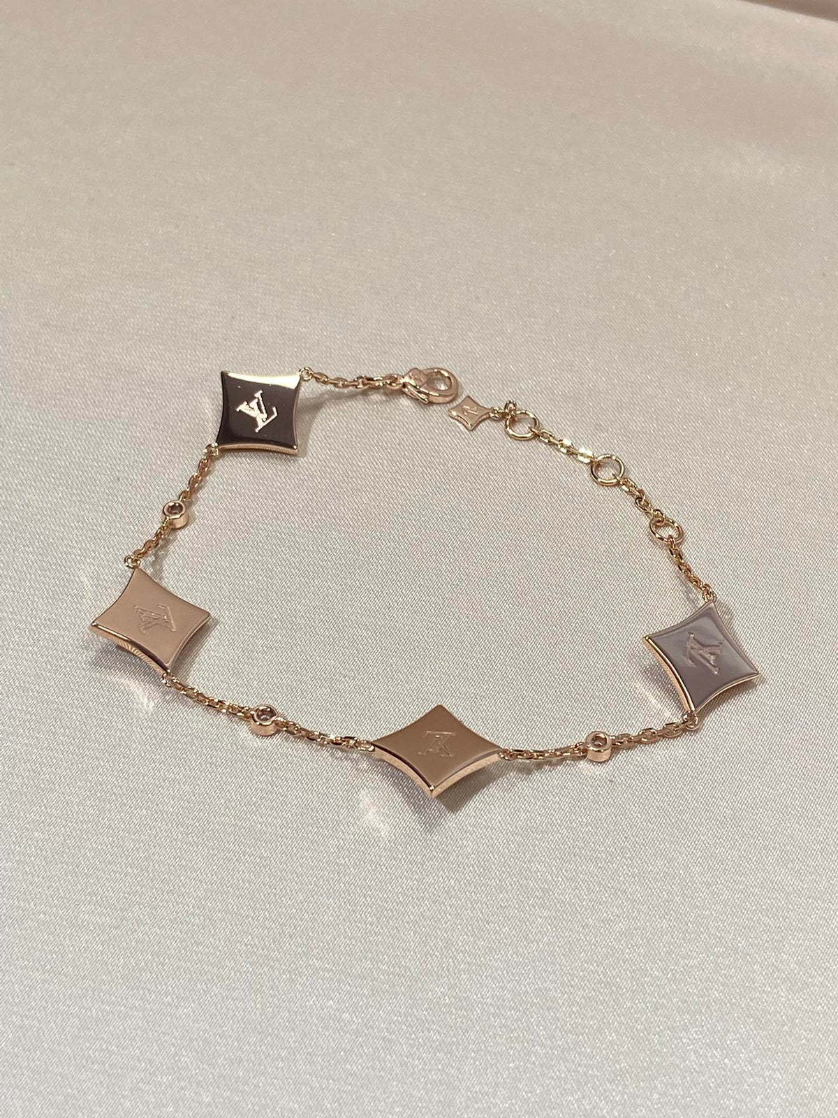 ¡®Veyra Jewelry¡¯STAR 4 MOTIF MOP DIAMOND PINK GOLD BRACELET