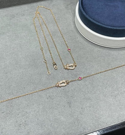¡®Veyra Jewelry¡¯FORCE 10 DIAMOND PINK GOLD NECKLACE