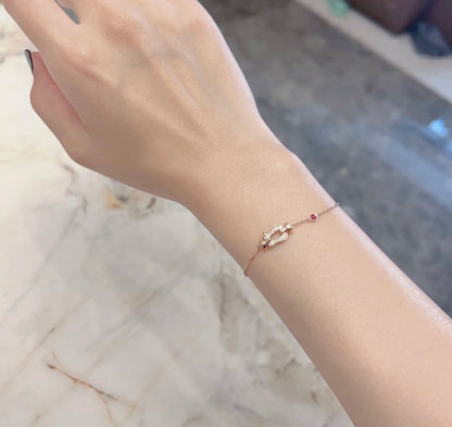 ¡®Veyra Jewelry¡¯FORCE 10 DIAMOND CHAIN LINK PINK GOLD BRACELET