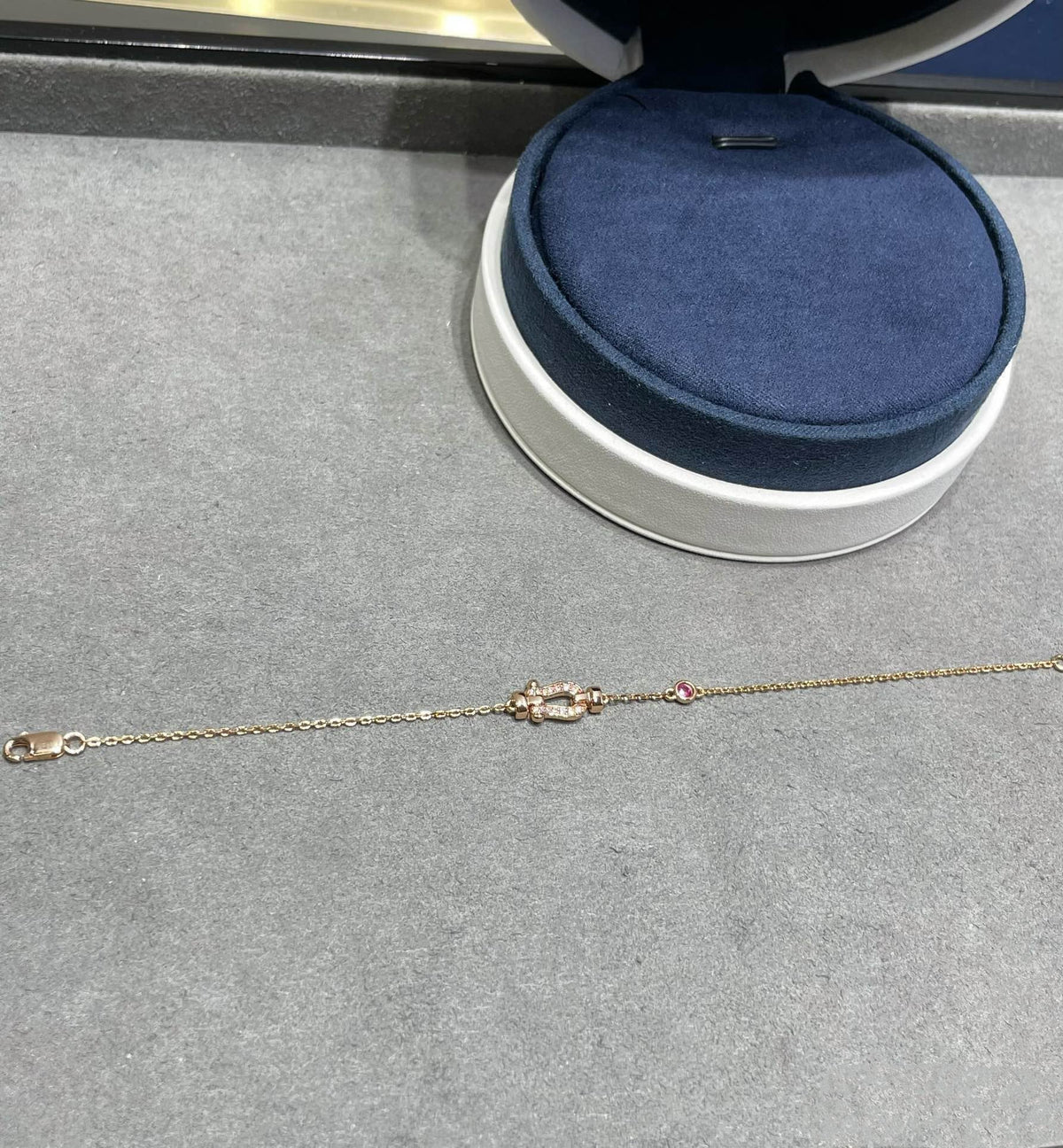 ¡®Veyra Jewelry¡¯FORCE 10 DIAMOND CHAIN LINK PINK GOLD BRACELET