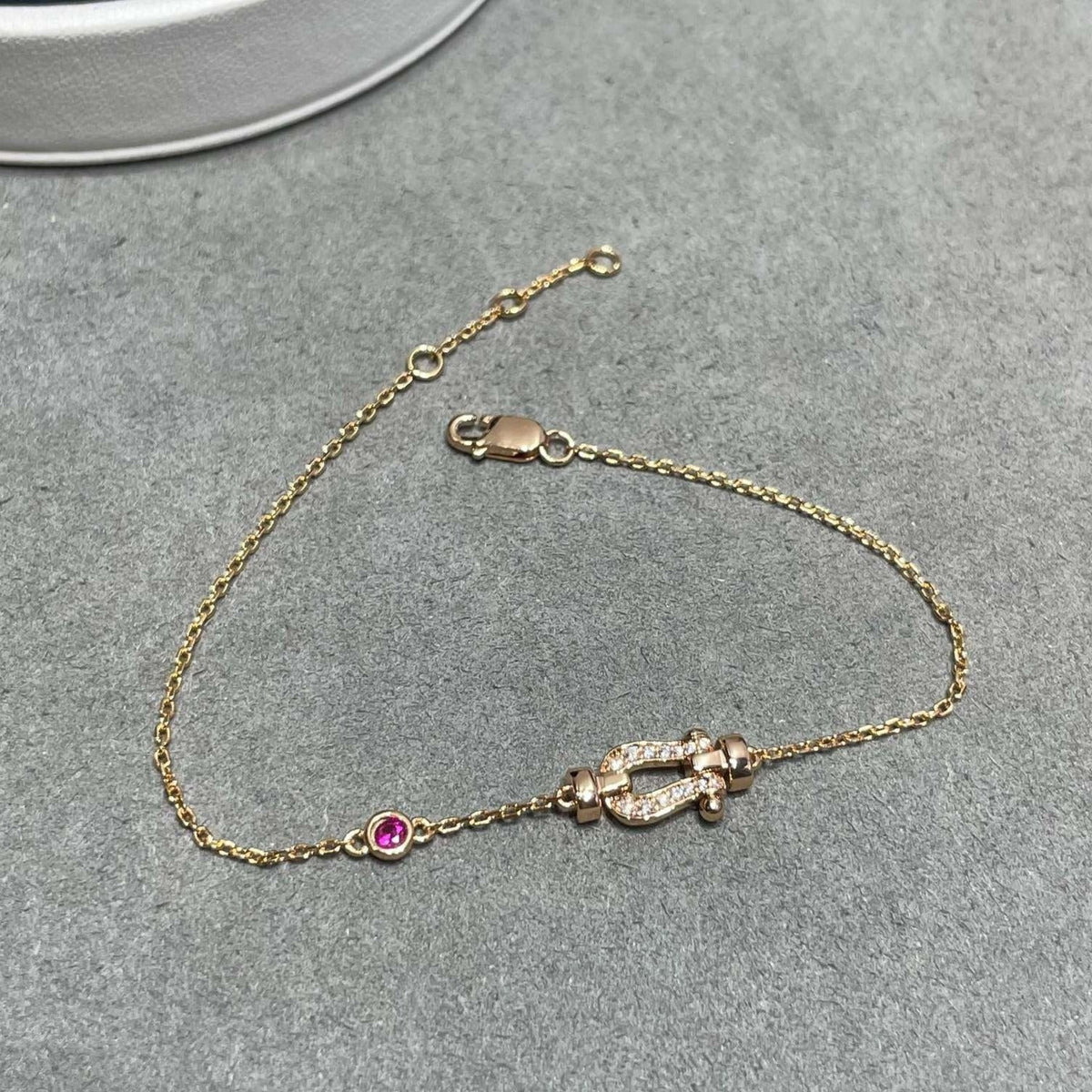 ¡®Veyra Jewelry¡¯FORCE 10 DIAMOND CHAIN LINK PINK GOLD BRACELET