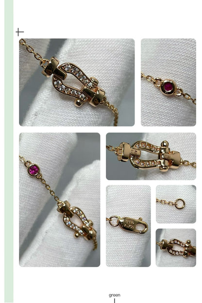 ¡®Veyra Jewelry¡¯FORCE 10 DIAMOND CHAIN LINK PINK GOLD BRACELET