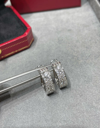 ¡®Veyra Jewelry¡¯LOVE 5.5MM DIAMOND PAVED EARRINGS