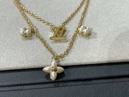 ¡®Veyra Jewelry¡¯FLOWERGRAM GOLD MOP DOUBLE ROW NECKLACE