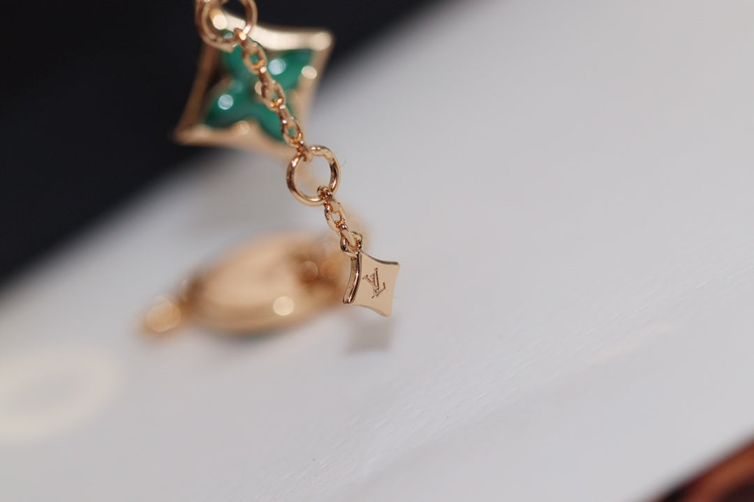 ¡®Veyra Jewelry¡¯STAR AND SUN 4 MOTIF PINK GOLD MALACHITE BRACELET