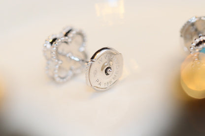 ¡®Veyra Jewelry¡¯CLOVER MINI TURQUOISE SILVER STUD EARRINGS