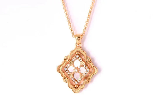 [Veyra Jewelry] B.C.L ENAMEL ROTATING SINGLE-DIAMOND NECKLACE£¨Various colors£©