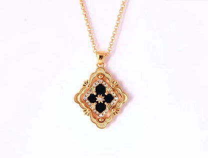 [Veyra Jewelry] B.C.L ENAMEL ROTATING SINGLE-DIAMOND NECKLACE£¨Various colors£©