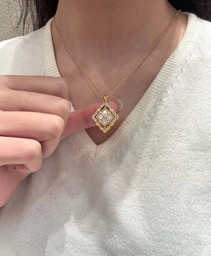 [Veyra Jewelry] B.C.L ENAMEL ROTATING SINGLE-DIAMOND NECKLACE£¨Various colors£©