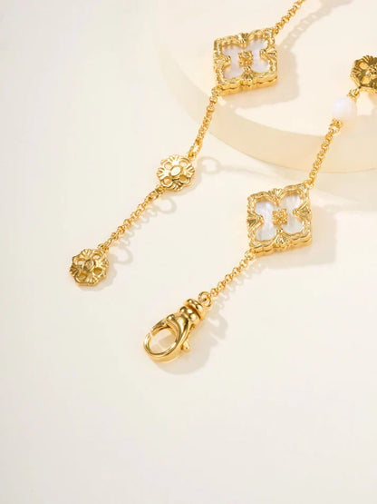 [Veyra Jewelry]B.C.L ENAMELED Three-Flower Bracelet£¨Trumpet)