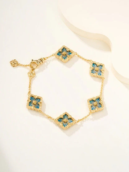 [Veyra Jewelry]B.C.L ENAMELED Five-Flower Bracelet£¨Various Colors)