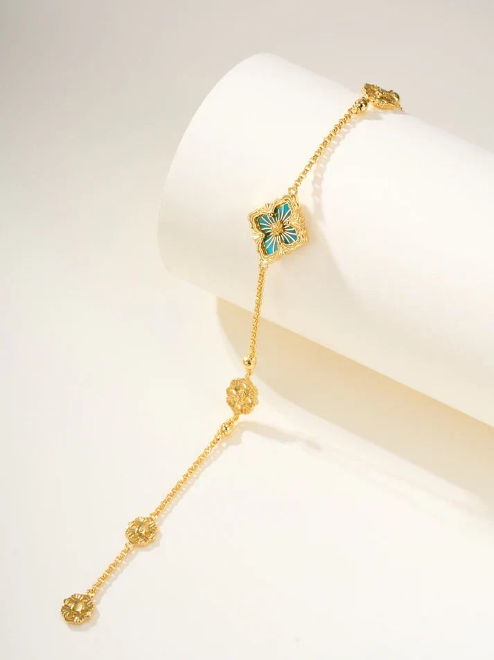 [Veyra Jewelry]B.C.L ENAMELED One-Flower Bracelet£¨Various Colors)