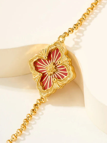 [Veyra Jewelry]B.C.L ENAMELED One-Flower Bracelet£¨Various Colors)