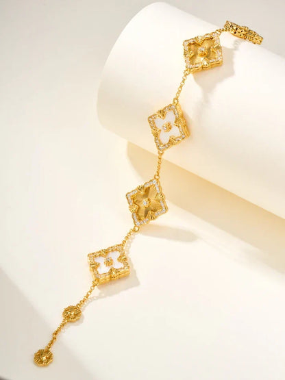 [Veyra Jewelry]B.C.L ENAMELED Five-Flower Bracelet£¨Various Colors) BIG SIZE