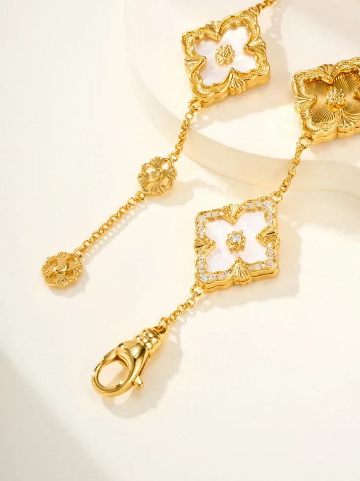 [Veyra Jewelry]B.C.L ENAMELED Five-Flower Bracelet£¨Various Colors) BIG SIZE