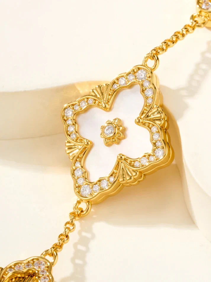 [Veyra Jewelry]B.C.L ENAMELED Five-Flower Bracelet£¨Various Colors) BIG SIZE