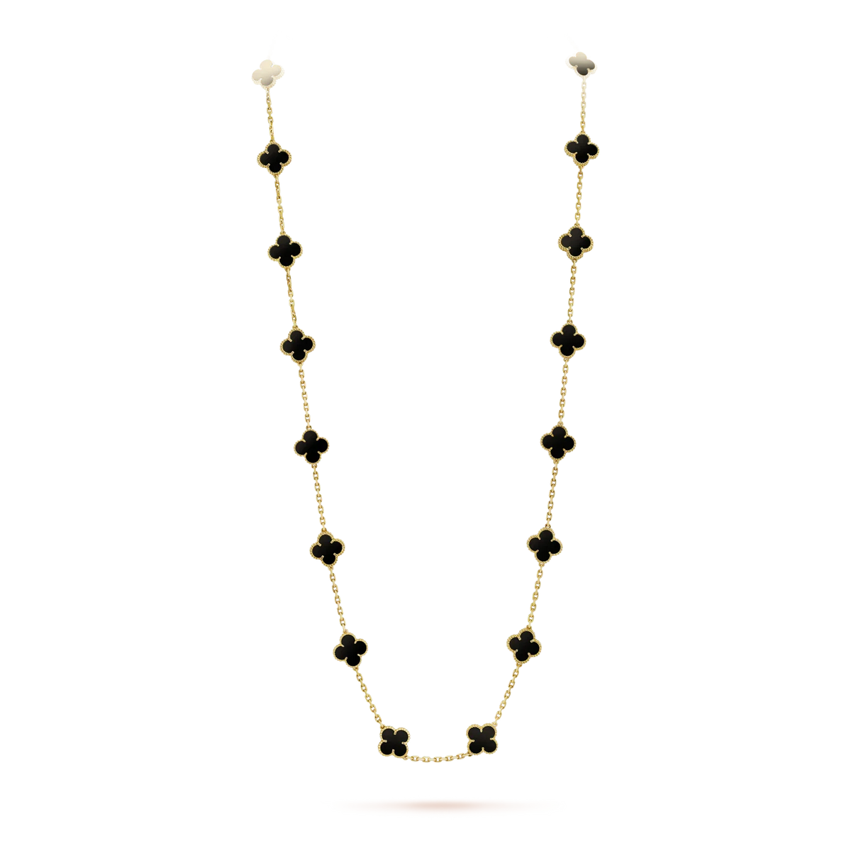 ¡®Veyra Jewelry¡¯CLOVER 20 MOTIFS ONYX NECKLACE