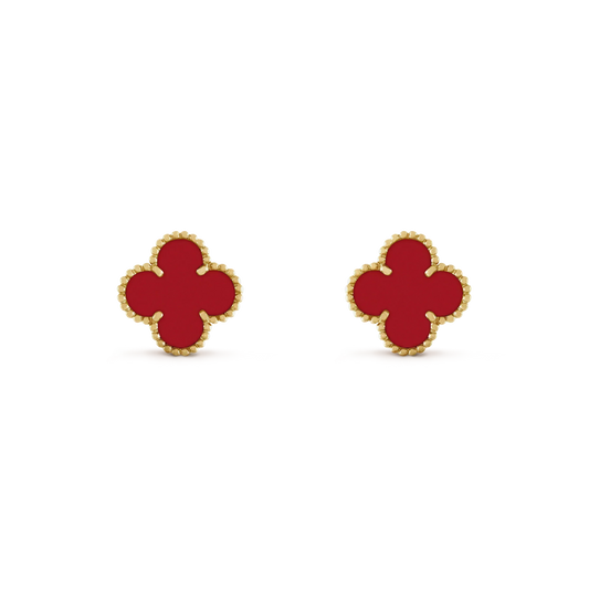 ¡®Veyra Jewelry¡¯CLOVER MINI 9.5MM CARNELIAN EARRINGS