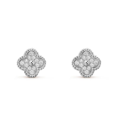 ¡®Veyra Jewelry¡¯CLOVER MINI DIAMOND STUD EARRINGS