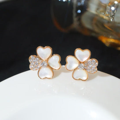 [Veyra Jewelry]FRIVOLE PINK GOLD FLOWER DIAMOND EARRINGS 2