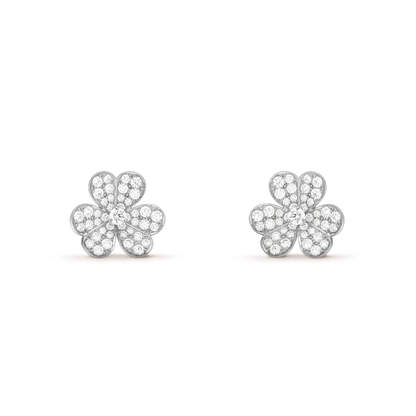 ¡®Veyra Jewelry¡¯CLOVER COMOS DIAMOND EARRINGS SILVER