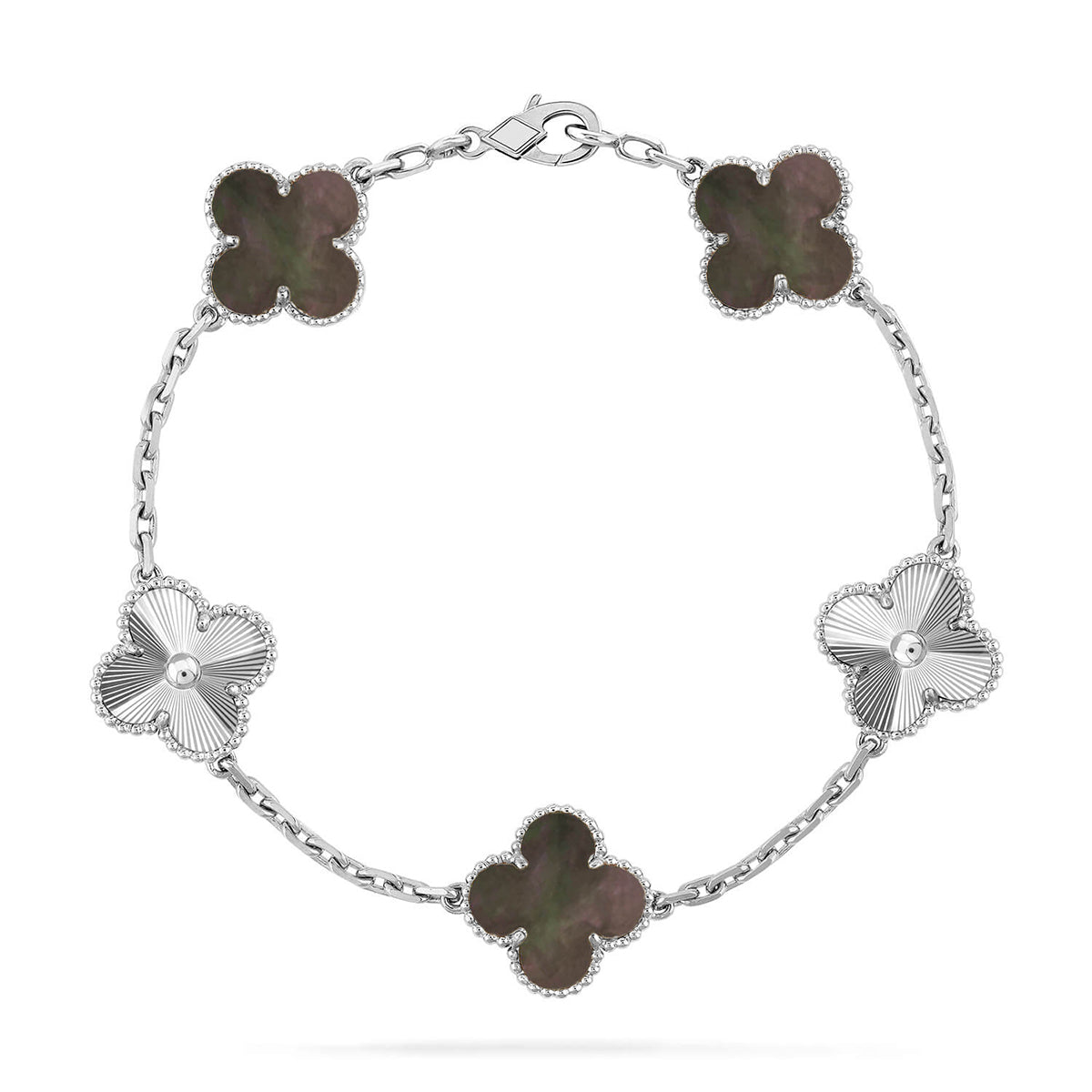 [Veyra Jewelry]New CLOVER 5 MOTIF GRAY MOP BRACELET COLLECTION