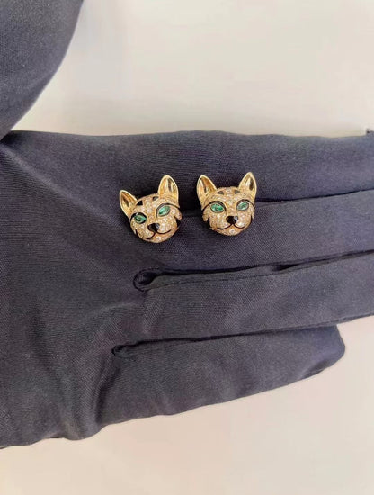 ¡®Veyra Jewelry¡¯ Panther Face Stud Earrings