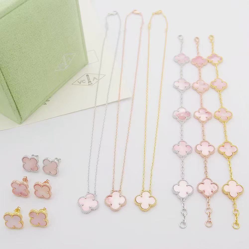[Veyra Jewelry]Clover Mini Pink Earrings
