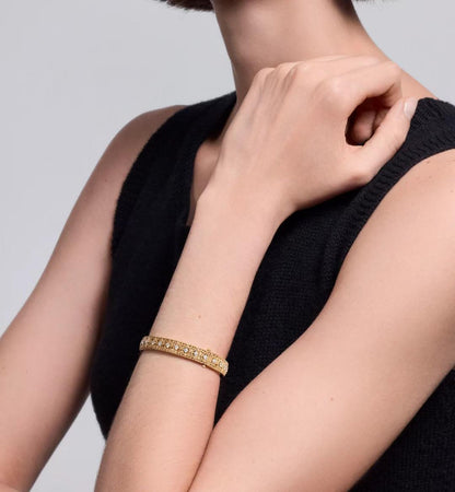 [Veyra Jewelry] 2026 WOVEN-PATTERN BRACELET SET WITH FULL DIAMOND INLAY THREE-COLORS