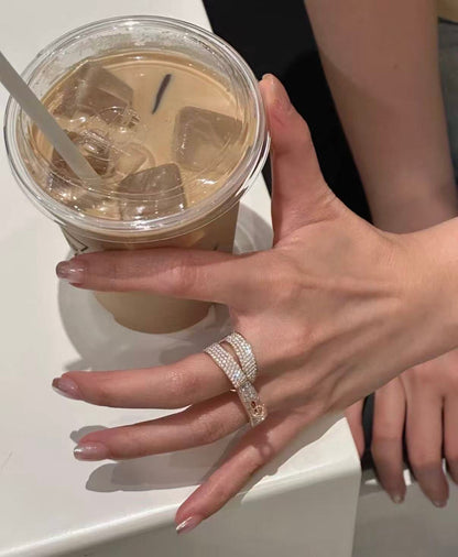 ¡®Veyra Jewelry¡¯NEW STYLE FULL CIRCLE DOUBLE DIAMOND RING