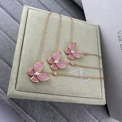 [Veyra Jewelry] Pink Butterfly Necklace