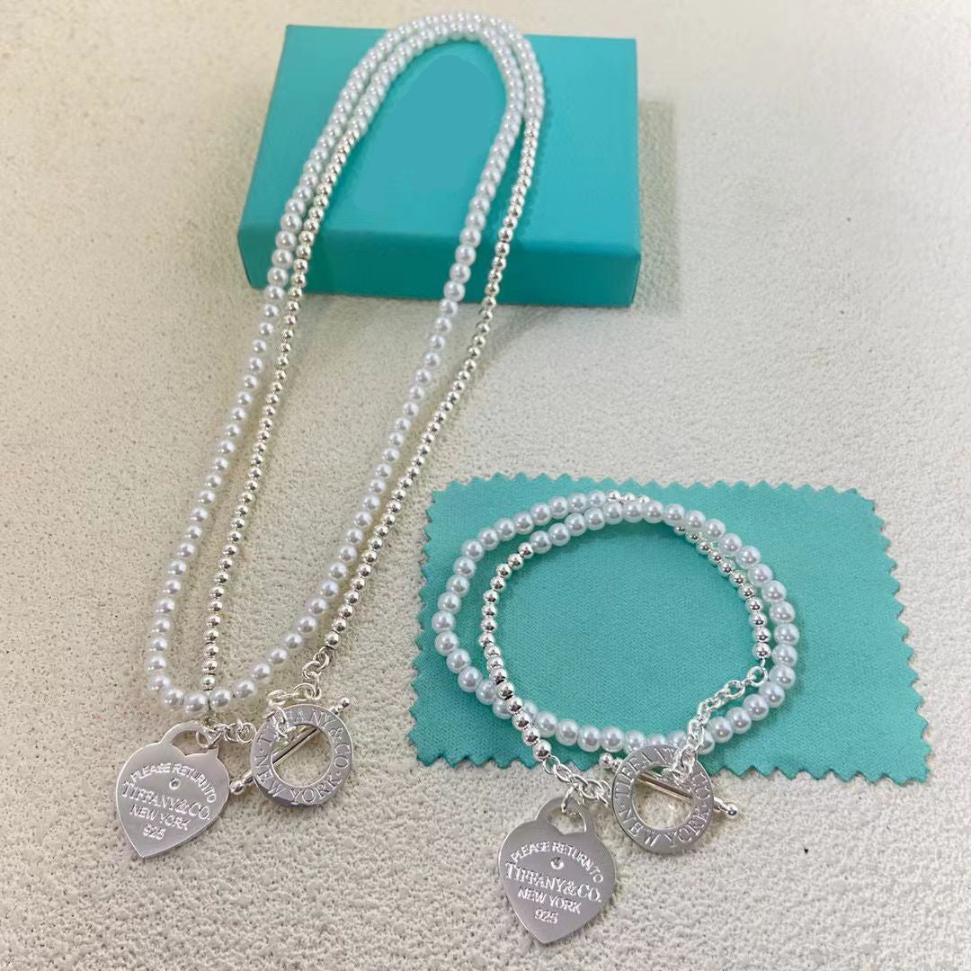 [Veyra Jewelry] Double-clasp Pearl Necklace、Bracelet