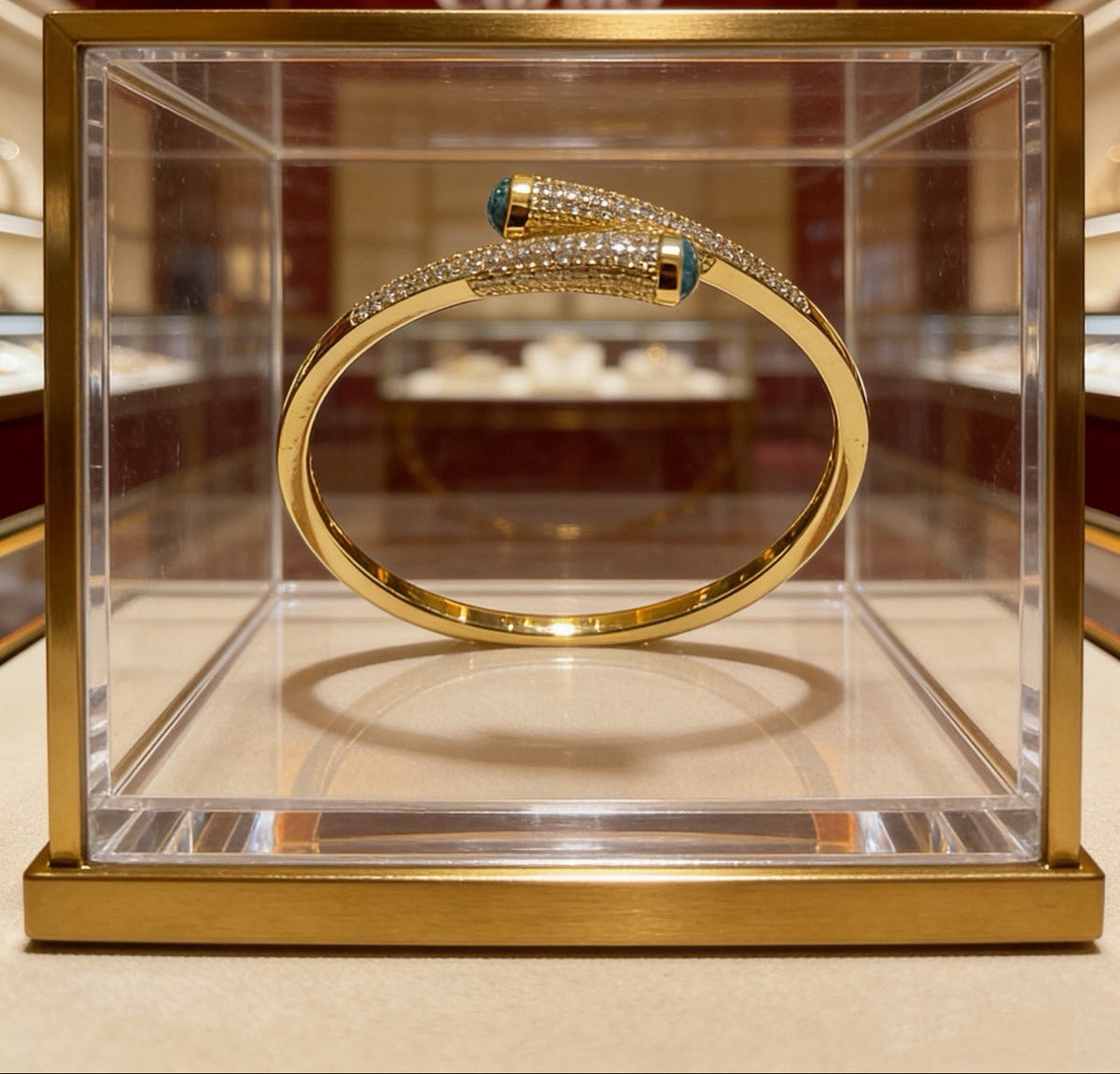 [Veyra Jewelry] Partially Set Diamond Bangle